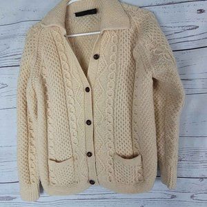 Vtg Standun Handknit Irish Galway Fisherman Sweate